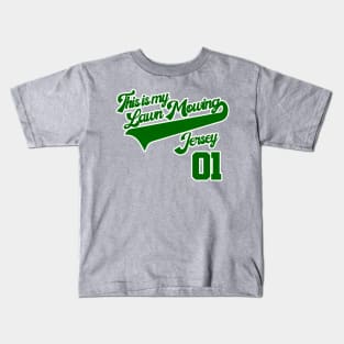 This is My Lawn Mowing Jersey Dad Shirt Kids T-Shirt